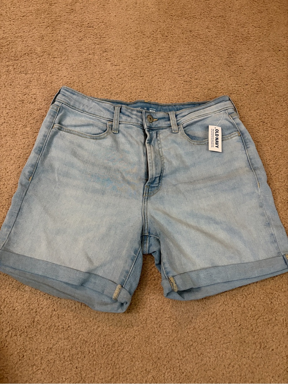 Old Navy Light Wash Rolled Cuff Denim Shorts